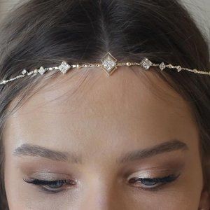 NWT! Silver-plated and jeweled headband